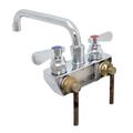 Bk Resources OptiFlow Solid Body Faucet, 14"swing spout, 4"O.C. shallow splash mount BKF-4SM2-14-G